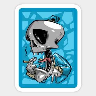 skull street Sticker